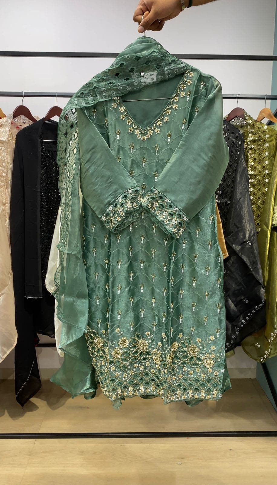 Pakistani Suit, Festive Wear, Embroidered Set